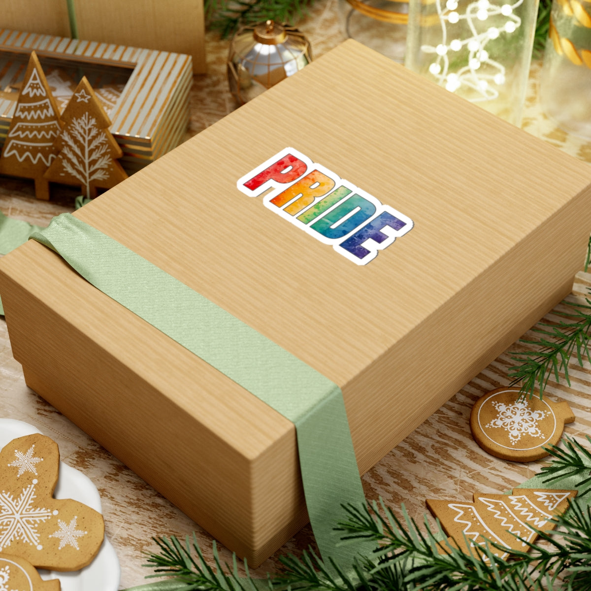 PRIDE Rainbow LGBTQ+ Block Letter Sticker
