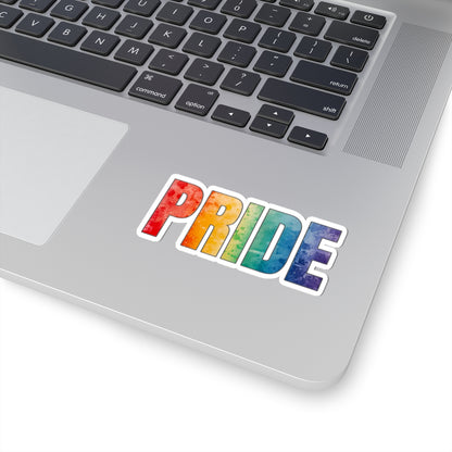 PRIDE Rainbow LGBTQ+ Block Letter Sticker