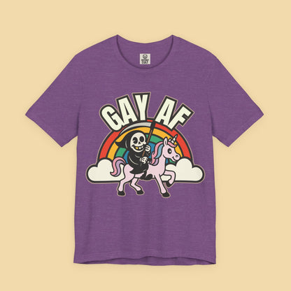 Gay AF Grim Reaper Unicorn Rainbow Shirt
