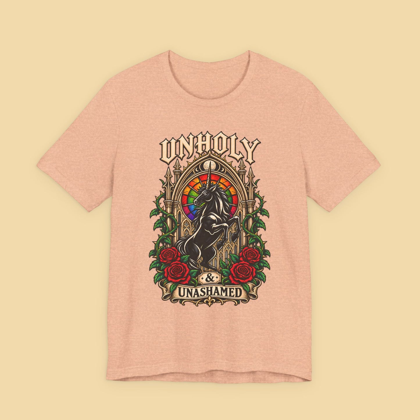 Unholy & Unashamed Gothic Unicorn Pride Shirt