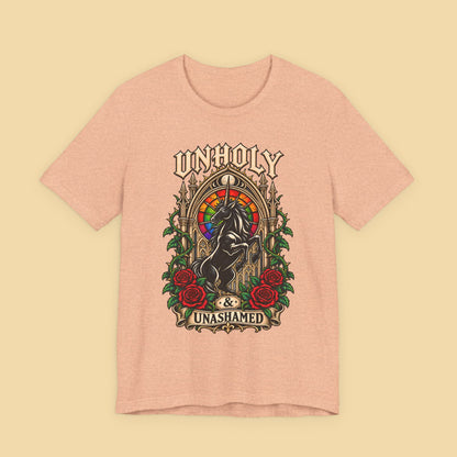 Unholy & Unashamed Gothic Unicorn Pride Shirt