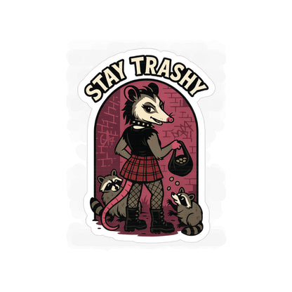Goth Possum Feeding Raccoons Bumper Sticker