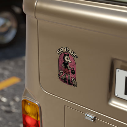 Goth Possum Feeding Raccoons Bumper Sticker