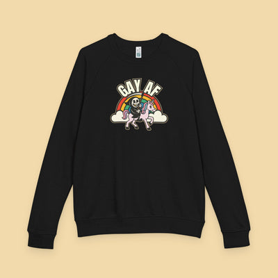 Gay AF Grim Reaper Unicorn Rainbow Sweatshirt