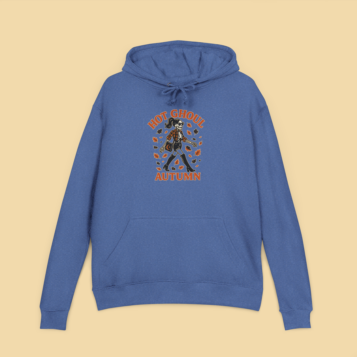 Hot Ghoul Autumn Skeleton Hoodie lifestyle or detail view