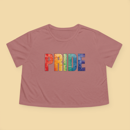 PRIDE Rainbow LGBTQ+ Block Letter Crop Top