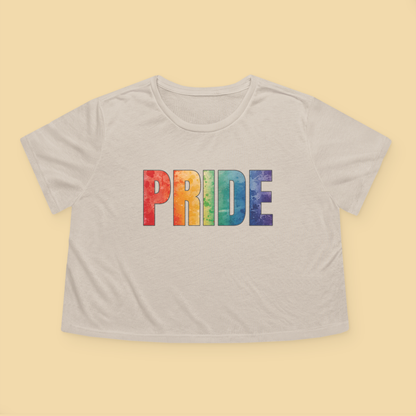 PRIDE Rainbow LGBTQ+ Block Letter Crop Top