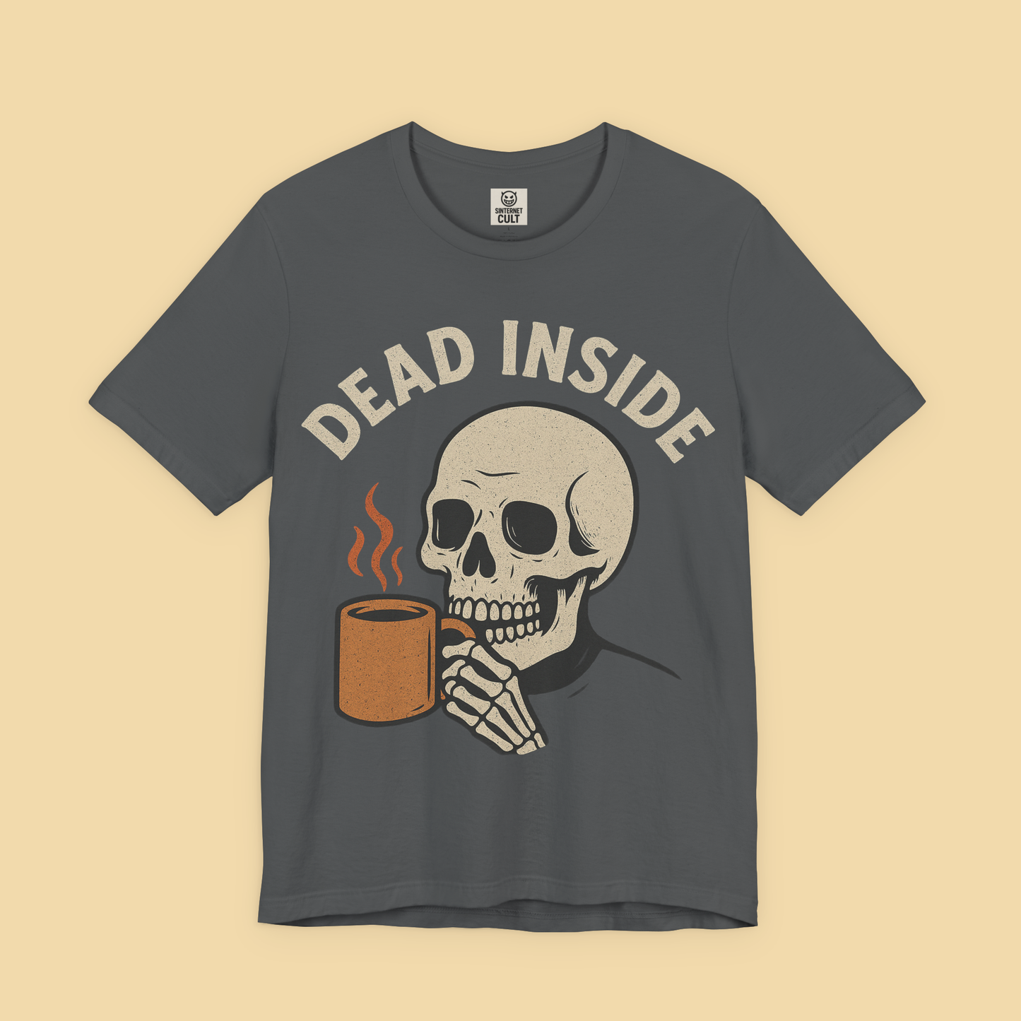 Dead Inside Skeleton Coffee Shirt