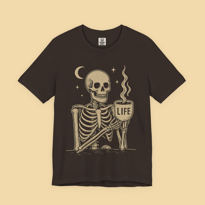 Coffee is Life Skeleton Shirt