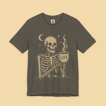 Coffee is Life Skeleton Shirt