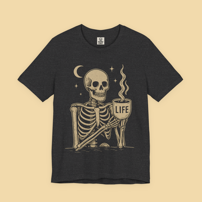 Coffee is Life Skeleton Shirt
