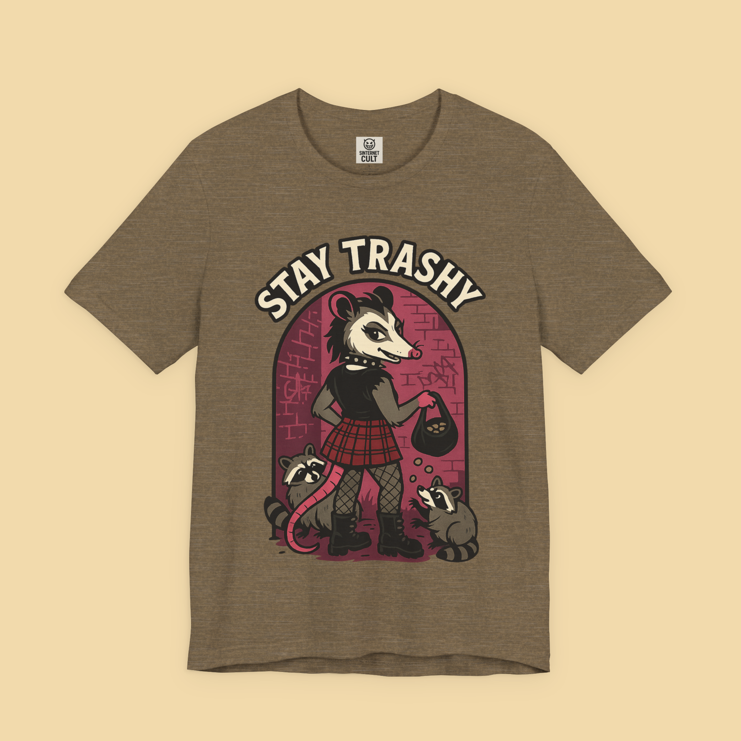 Goth Possum Feeding Raccoons Shirt