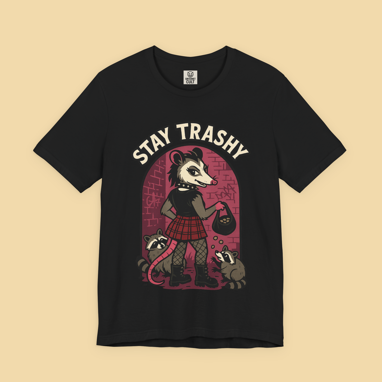 Goth Possum Feeding Raccoons Shirt