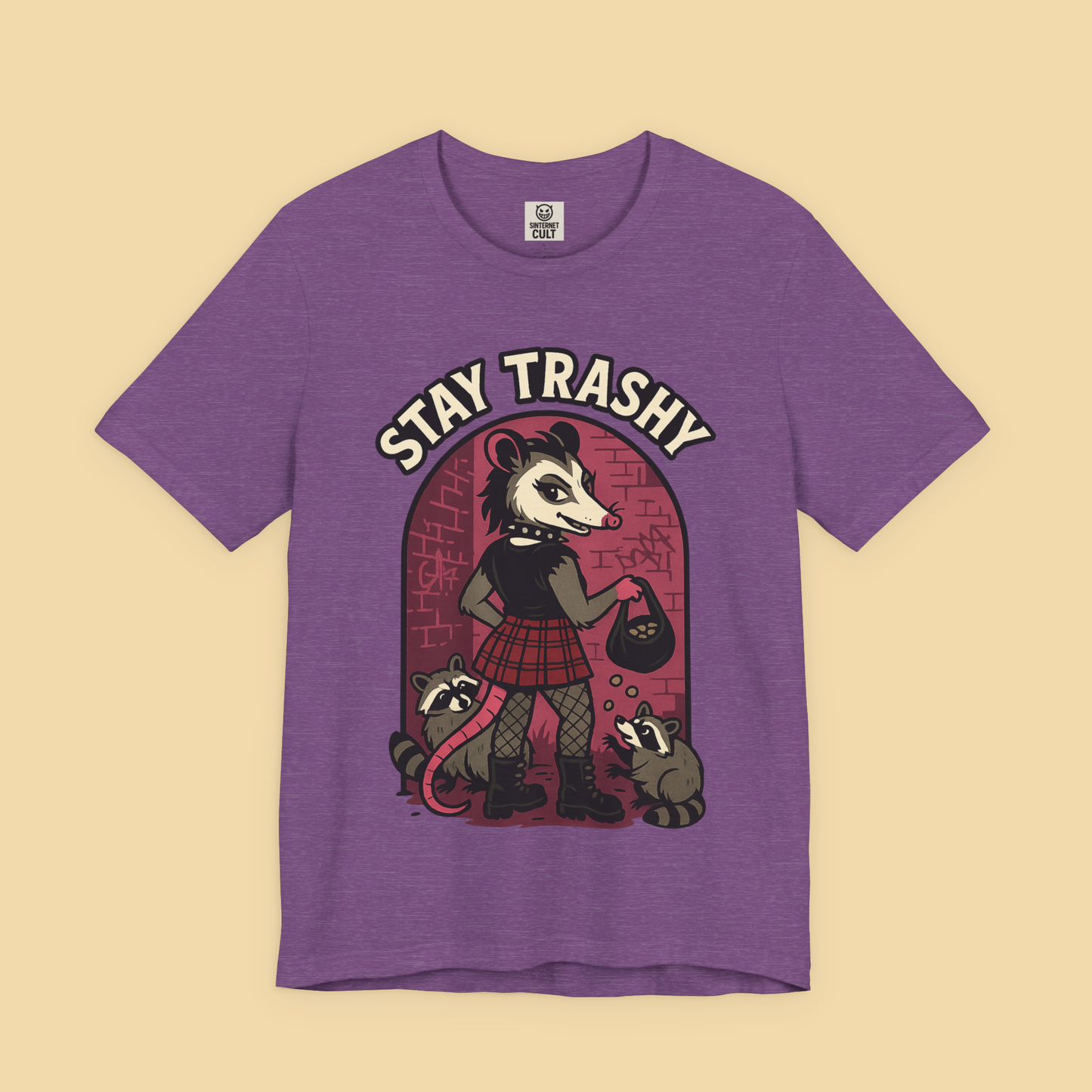 Goth Possum Feeding Raccoons Shirt