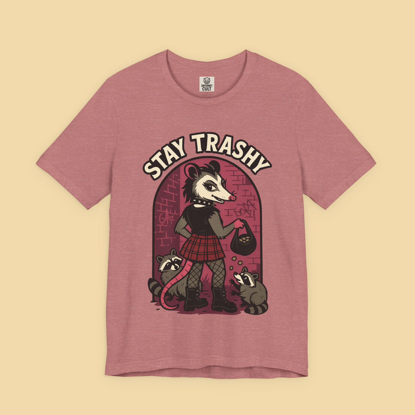 Goth Possum Feeding Raccoons Shirt