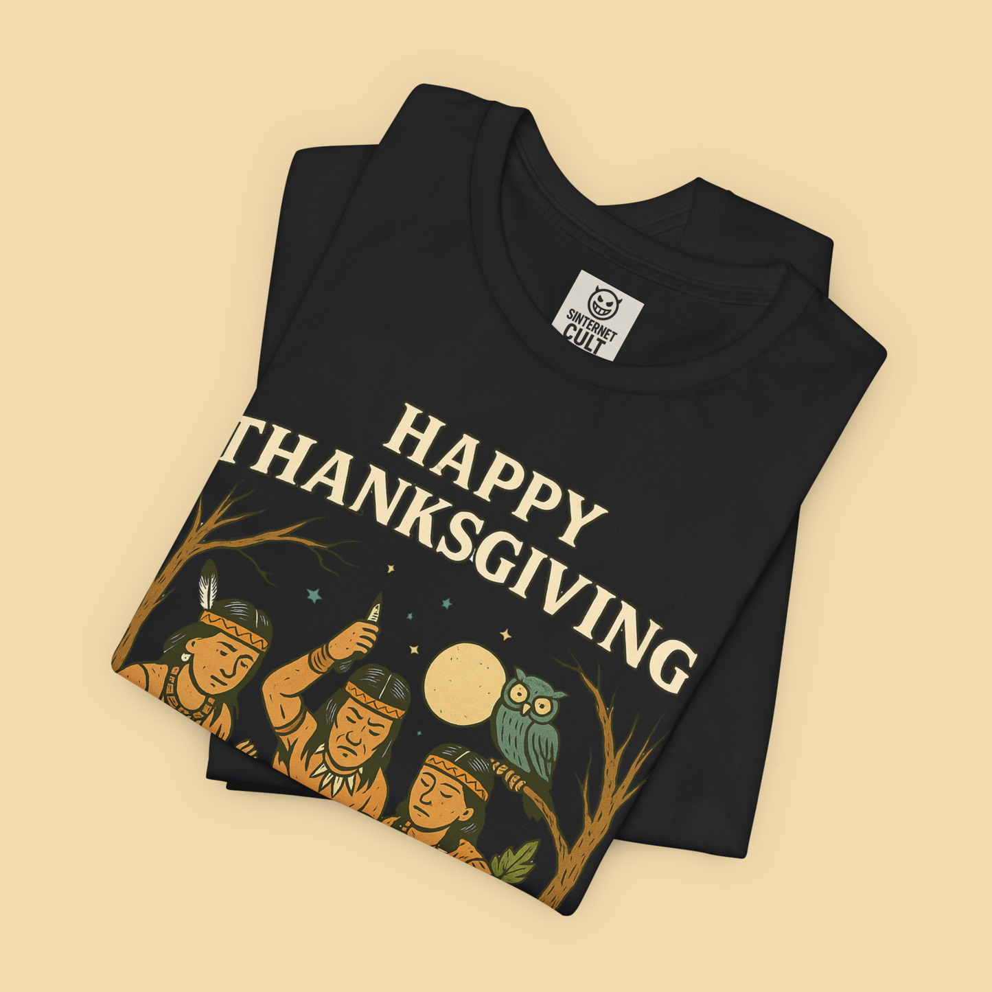 Dark Happy Thanksgiving Sacrificial Pilgrim Shirt