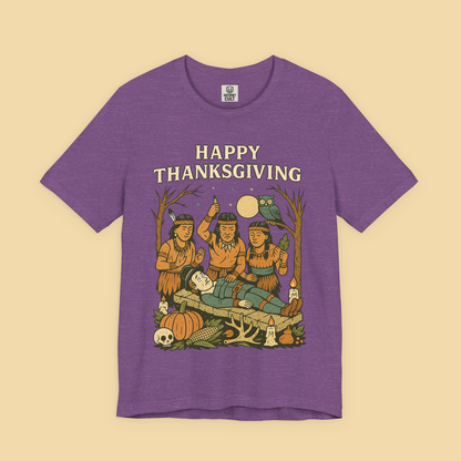 Dark Happy Thanksgiving Sacrificial Pilgrim Shirt