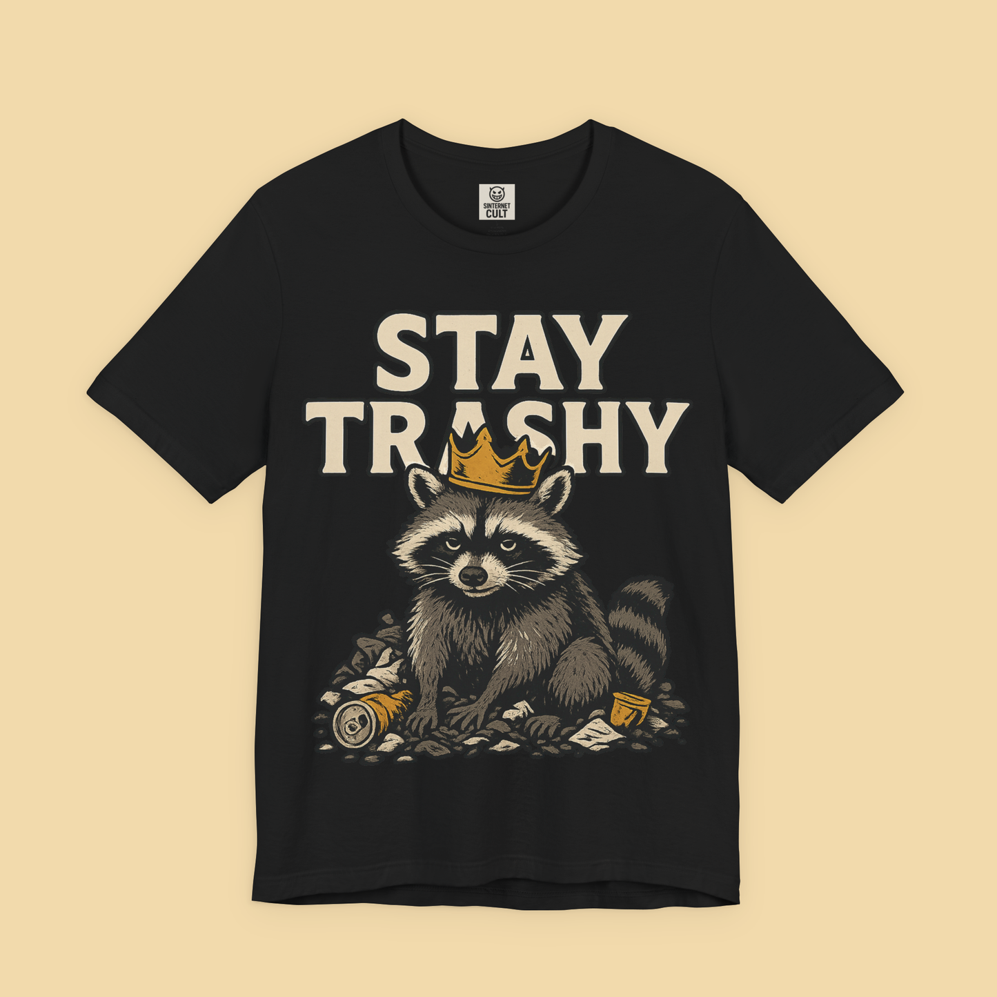 Raccoon King on a Throne of Trash Shirt