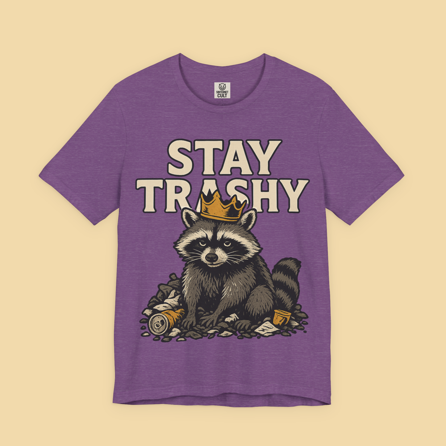 Raccoon King on a Throne of Trash Shirt
