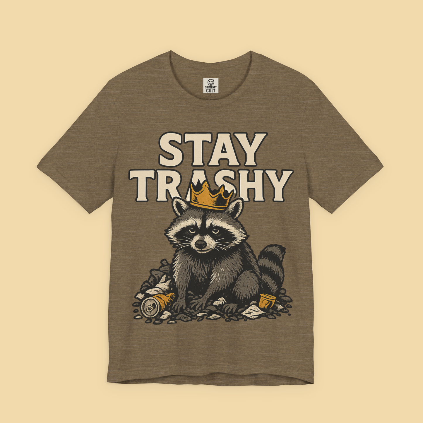 Raccoon King on a Throne of Trash Shirt