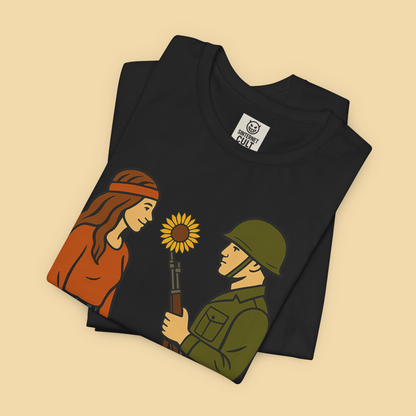 Resist Hippie and National Guard Sunflower Protest Shirt