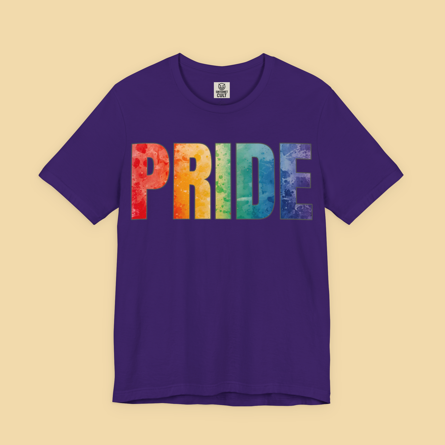 PRIDE Rainbow LGBTQ+ Block Letter Shirt