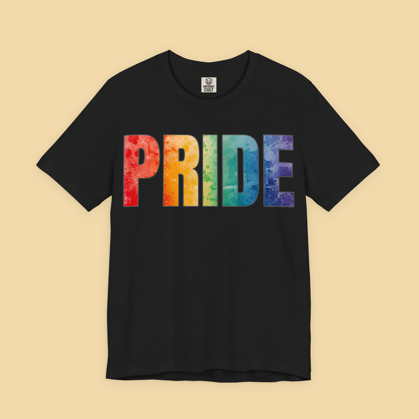 PRIDE Rainbow LGBTQ+ Block Letter Shirt