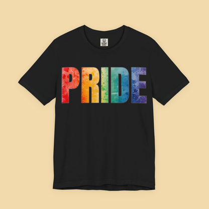 PRIDE Rainbow LGBTQ+ Block Letter Shirt