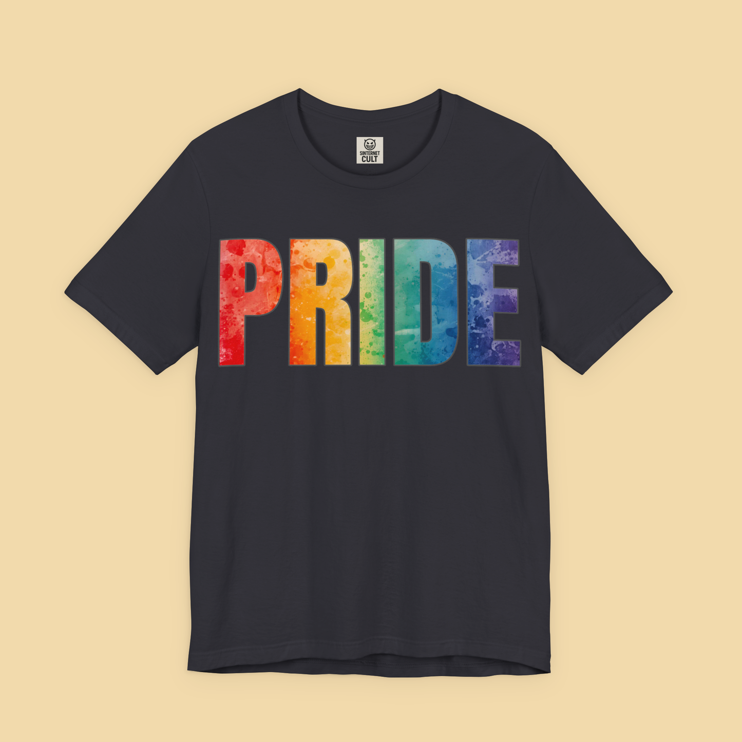 PRIDE Rainbow LGBTQ+ Block Letter Shirt