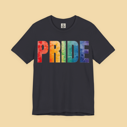 PRIDE Rainbow LGBTQ+ Block Letter Shirt