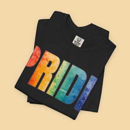PRIDE Rainbow LGBTQ+ Block Letter Shirt