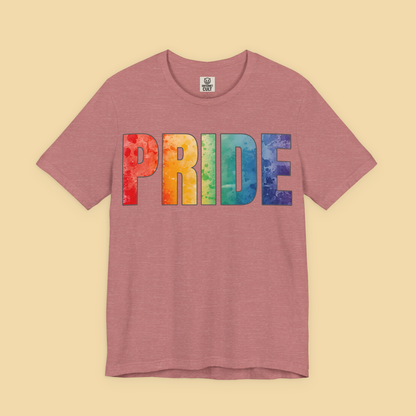 PRIDE Rainbow LGBTQ+ Block Letter Shirt