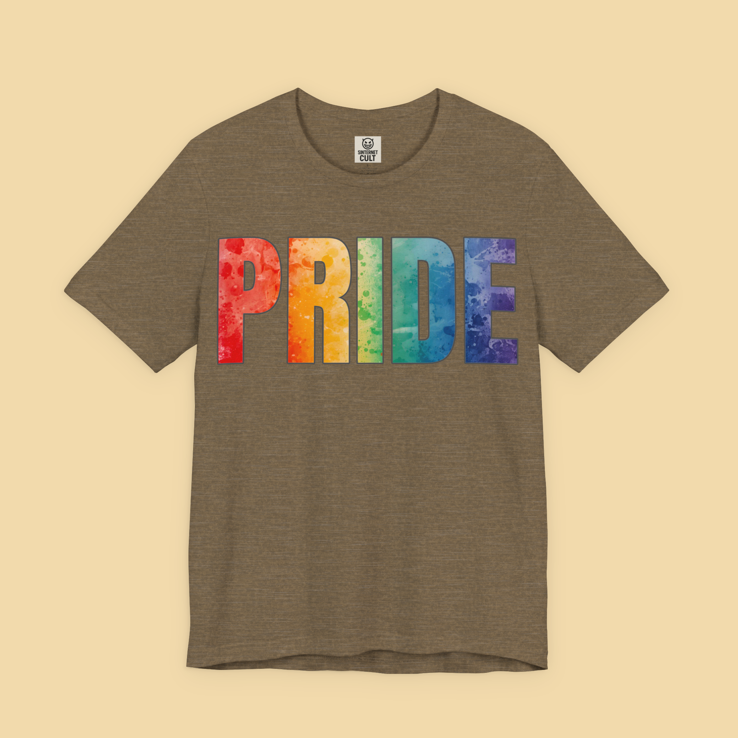 PRIDE Rainbow LGBTQ+ Block Letter Shirt