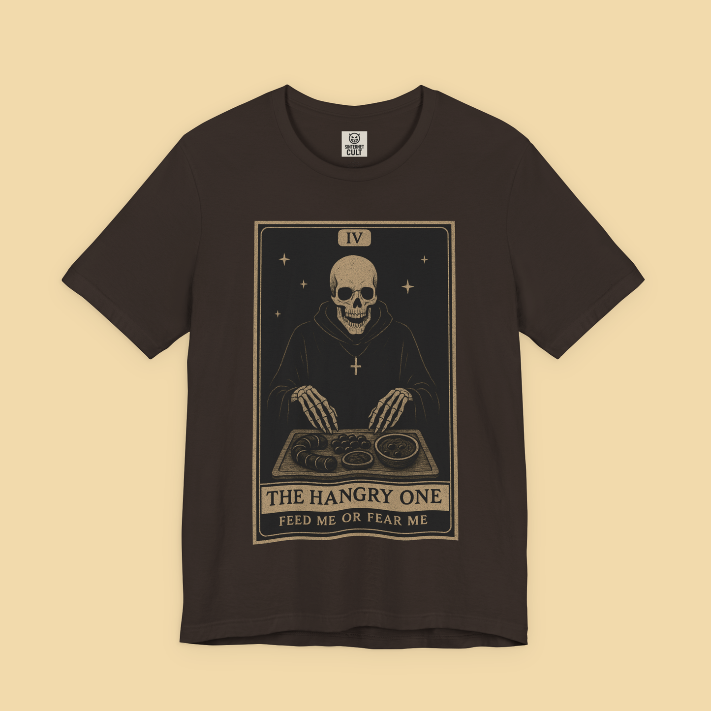 The Hangry One Feed Me or Fear Me Tarot Card Shirt