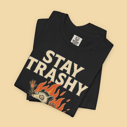 Panicked Possum in Flaming Shopping Cart Shirt
