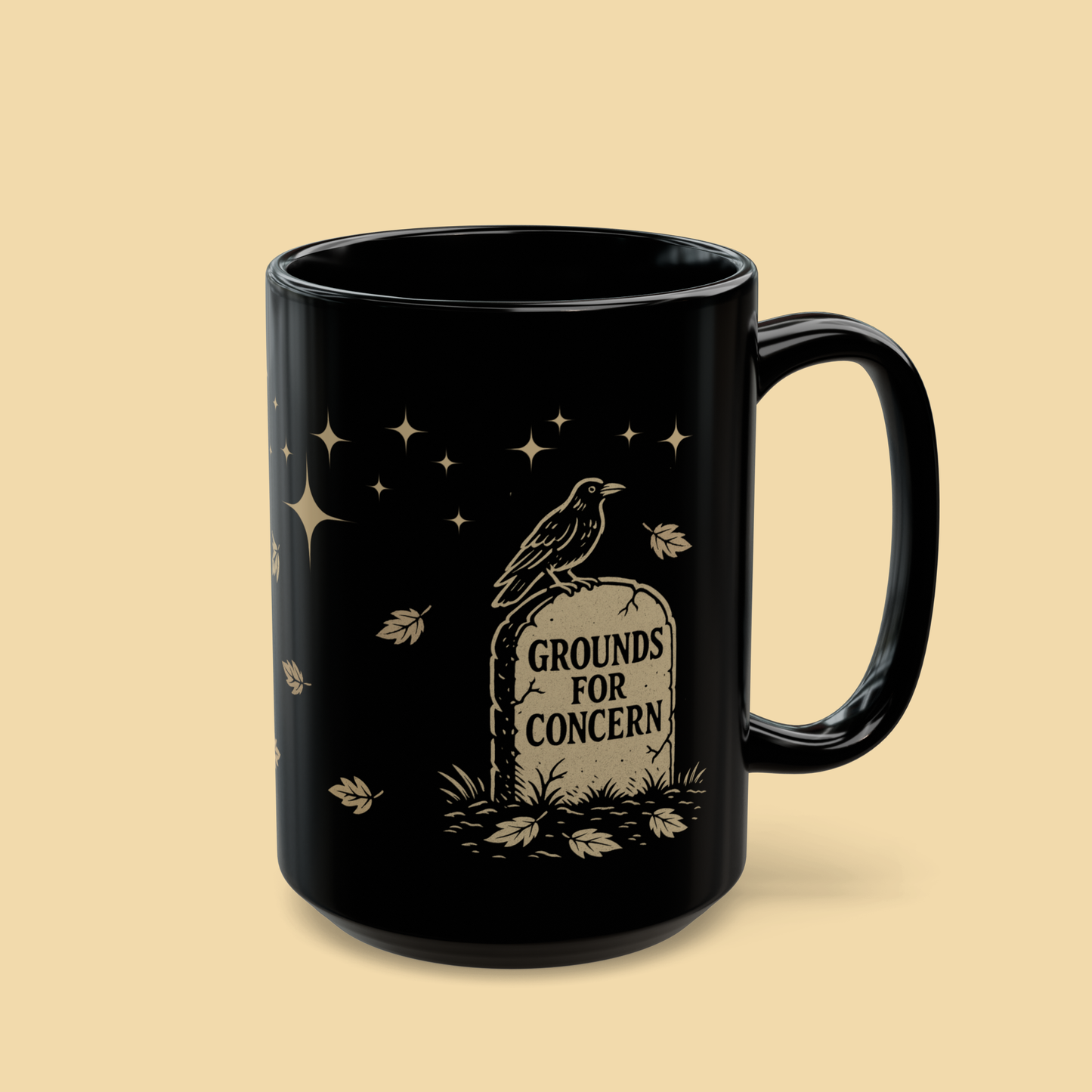 Caffeine is Life Skeleton, and Grounds for Concern Full Wrap Mug
