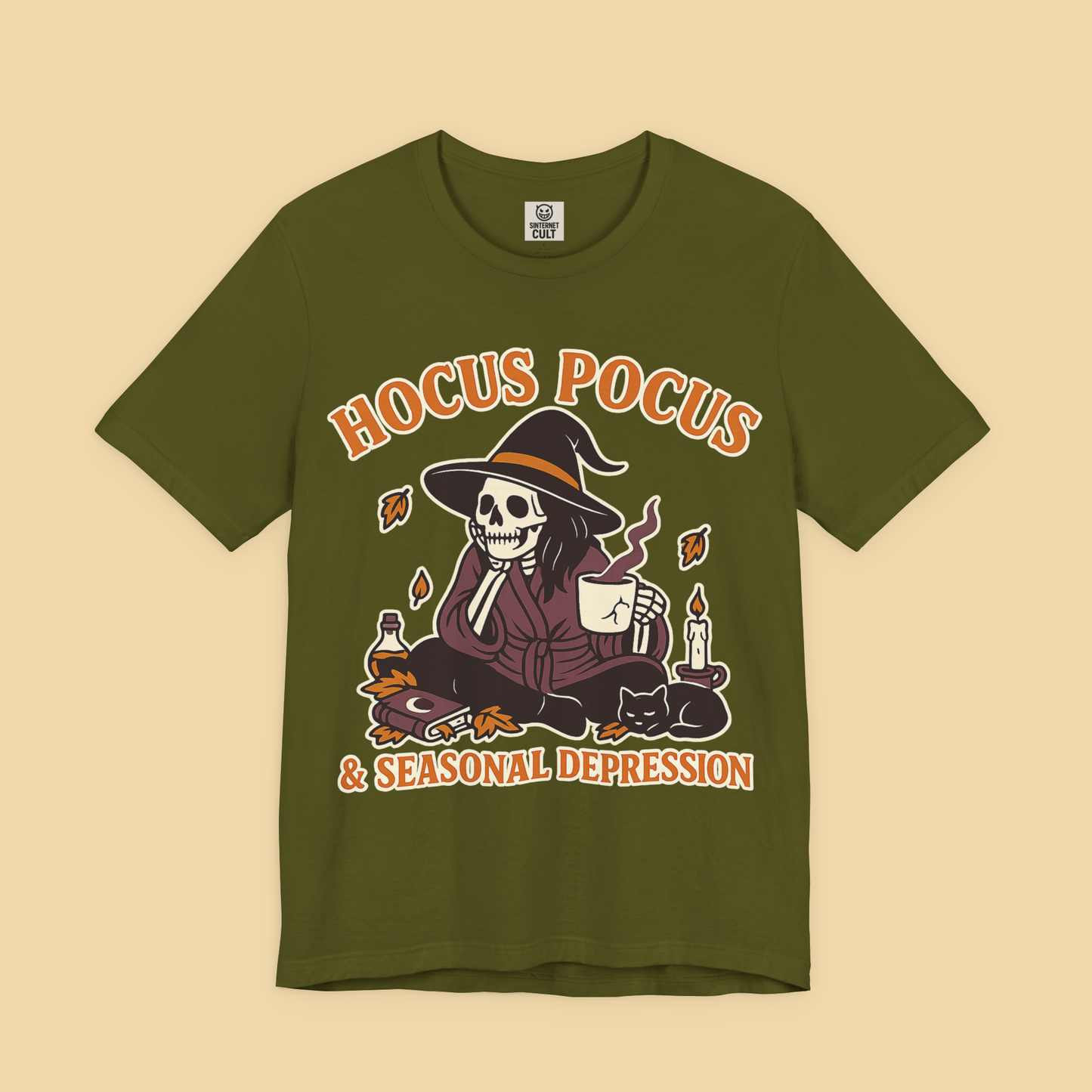 Hocus Pocus and Seasonal Depression Witch Skeleton Shirt