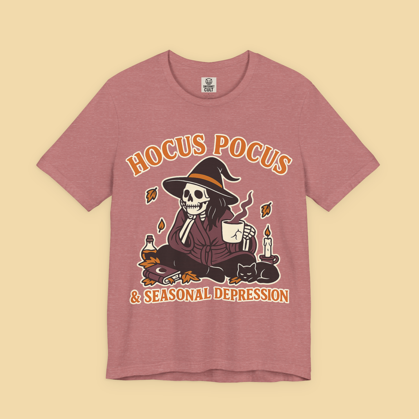 Hocus Pocus and Seasonal Depression Witch Skeleton Shirt