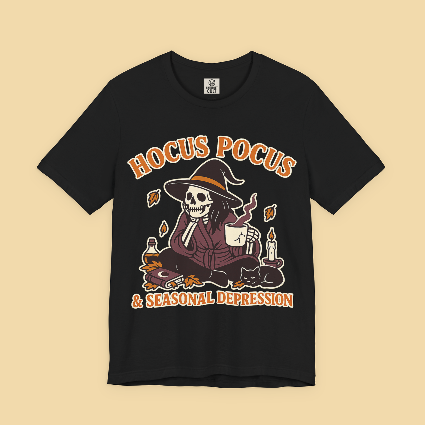 Hocus Pocus and Seasonal Depression Witch Skeleton Shirt